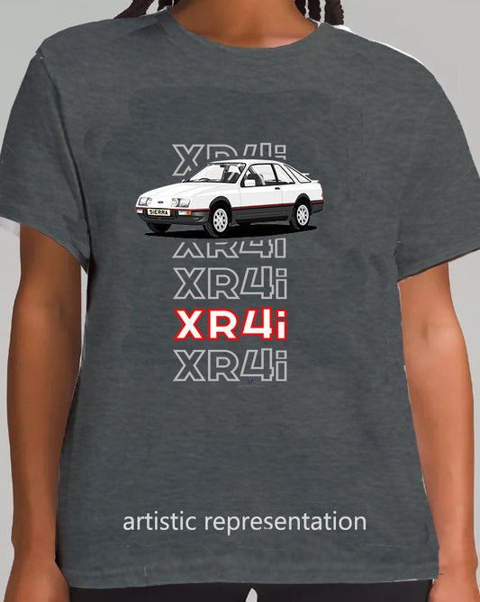 Ford Sierra XR4i in White Art T Shirt (Words)