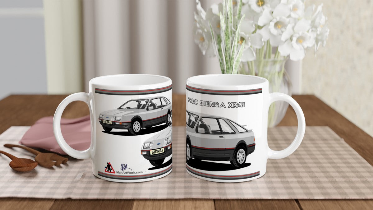 Ford Sierra XR4i in Silver Art Mug