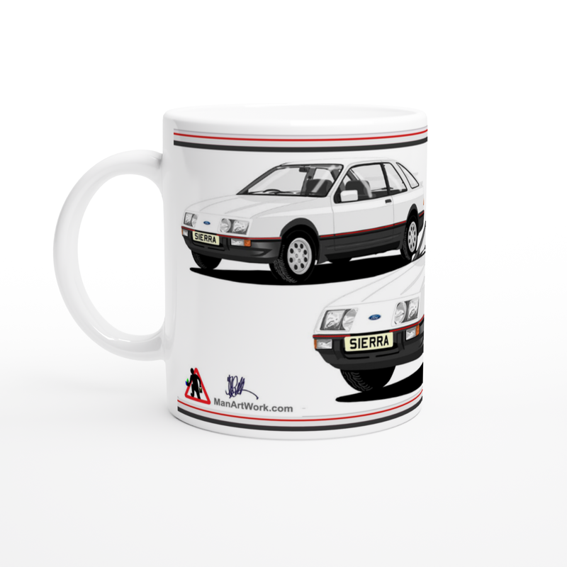 Ford Sierra XR4i in White Art Mug