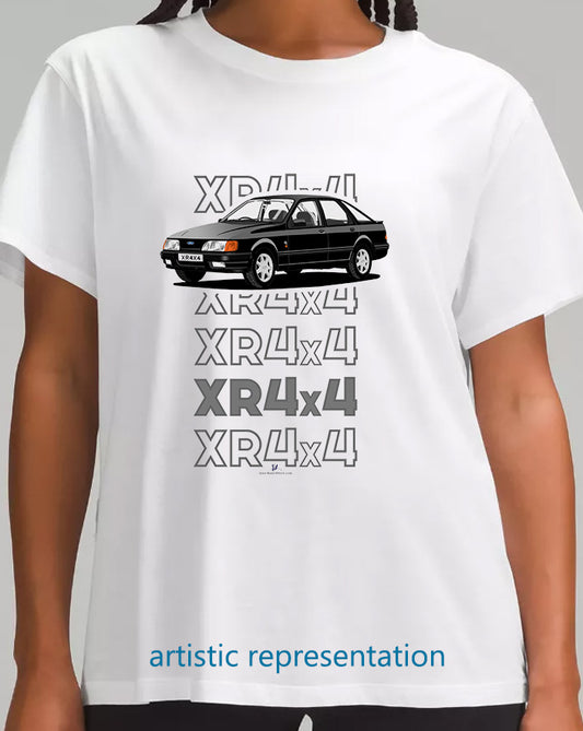 Ford Sierra XR4x4 in Black Art T Shirt (Words)