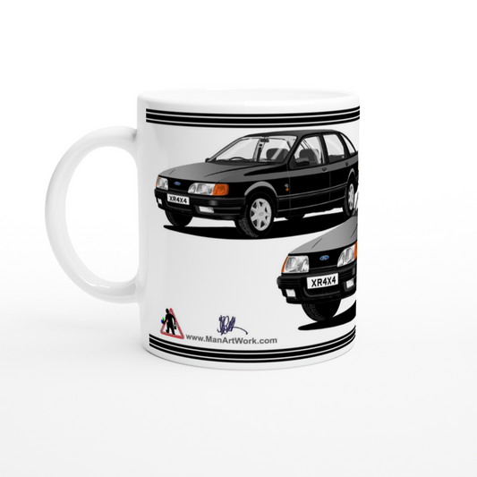 Ford Sierra XR4x4 in Black Art Mug