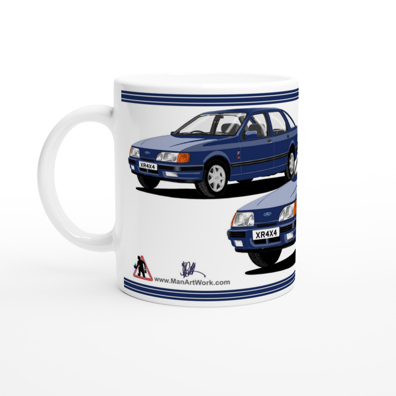 Ford Sierra XR4x4 in Blue Art Mug