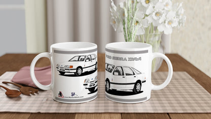 Ford Sierra XR4x4 in White Art Mug