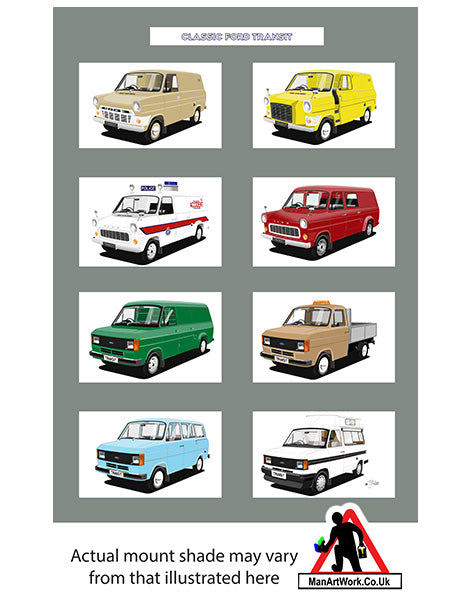 Ford Transit Mk1 & Mk2 A4 Art Print