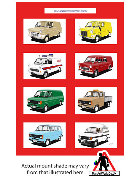 Ford Transit Mk1 & Mk2 A4 Art Print