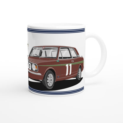 Ford Cortina Mk2 Rally Car Mug