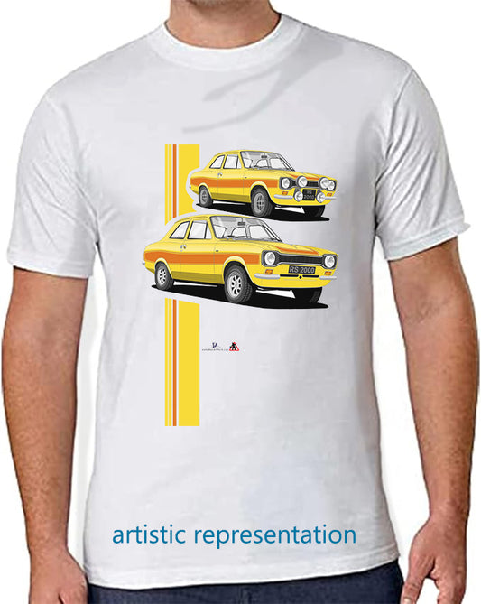 Ford Escort Mk1 RS2000 in Yellow T Shirt