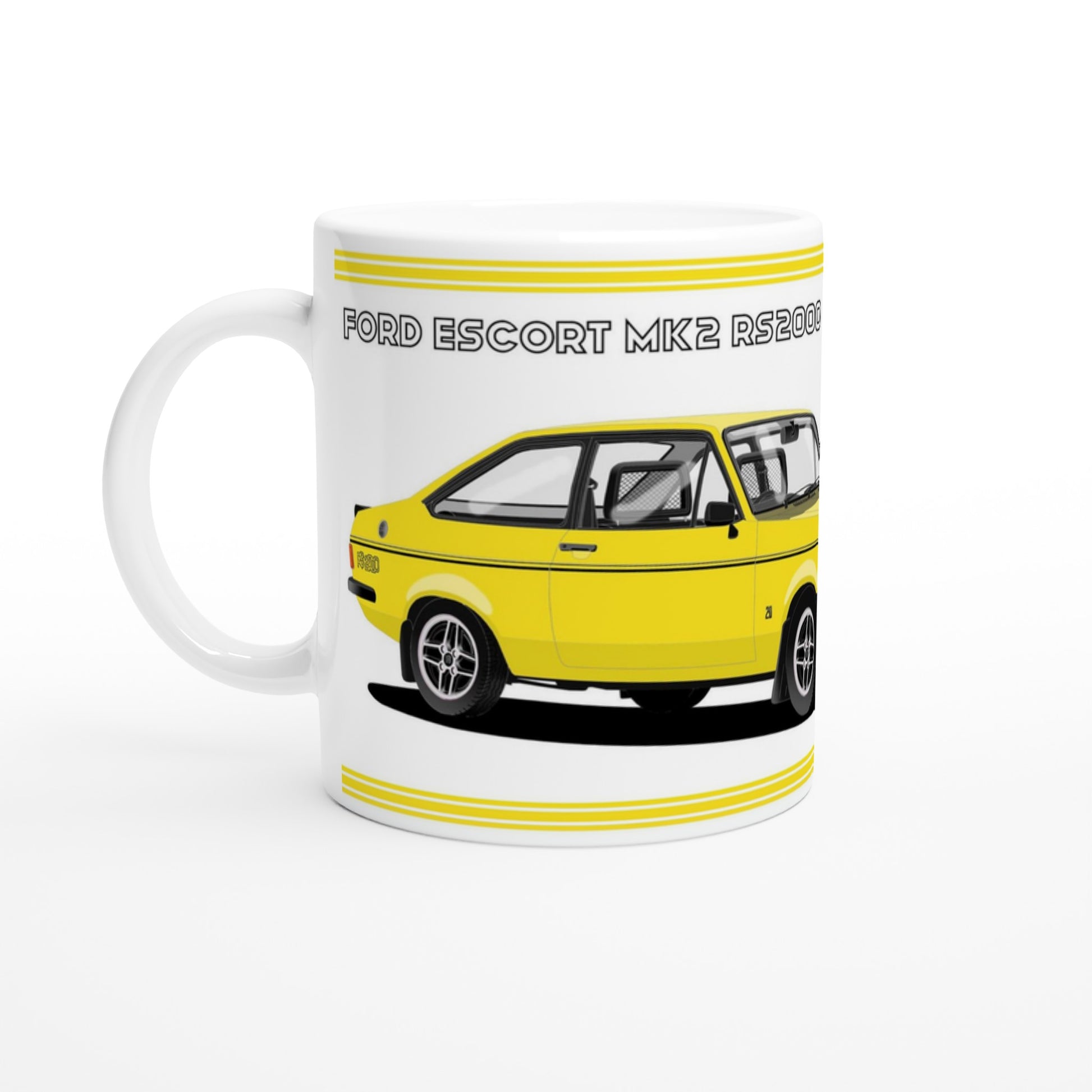 Ford Escort Mk2 RS2000  Mug (Yellow Car) Mug
