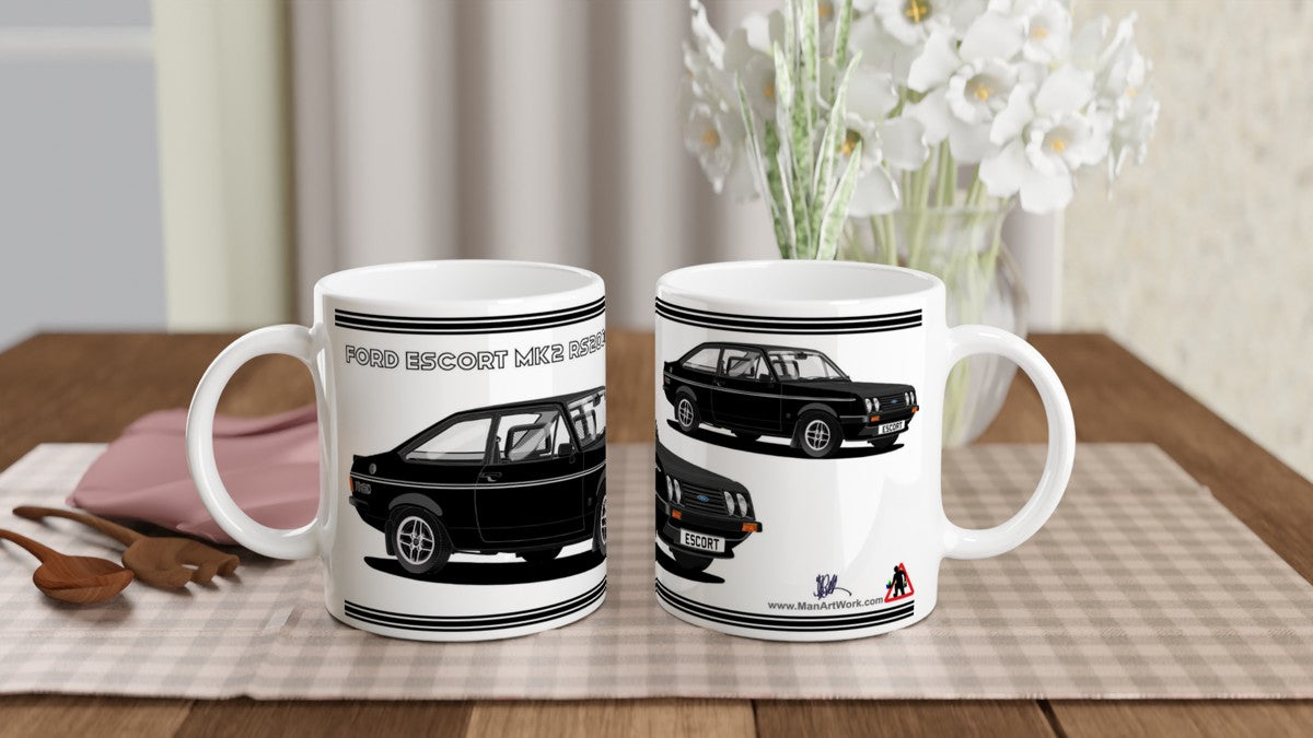 Ford Escort Mk2 RS2000  Mug (Black Car) Mug