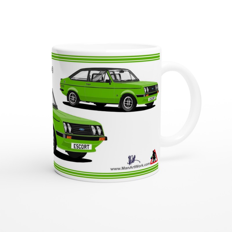 Ford Escort Mk2 RS2000  Mug (Bright Green Car) Mug