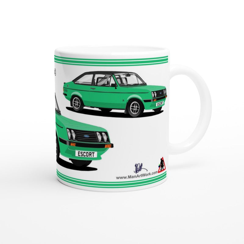 Ford Escort Mk2 RS2000  Mug (Signal Green Car) Mug