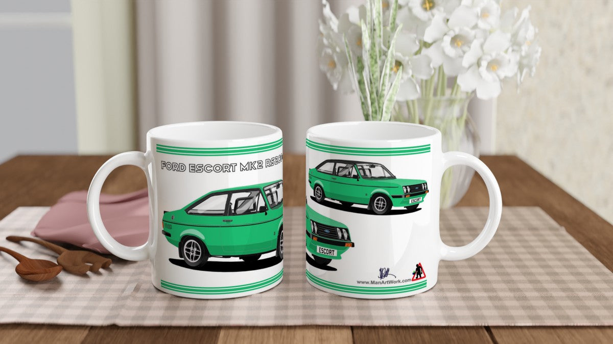 Ford Escort Mk2 RS2000  Mug (Signal Green Car) Mug