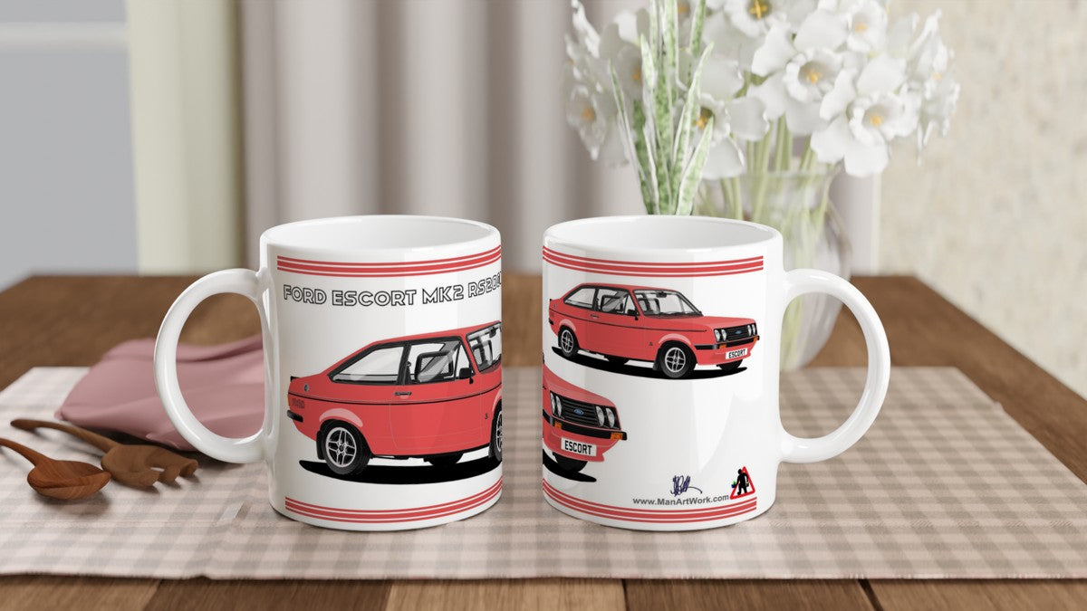 Ford Escort Mk2 RS2000  Mug (Signal Red Car) Mug