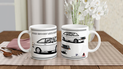Ford Escort Mk2 RS2000  Mug (White Car) Mug