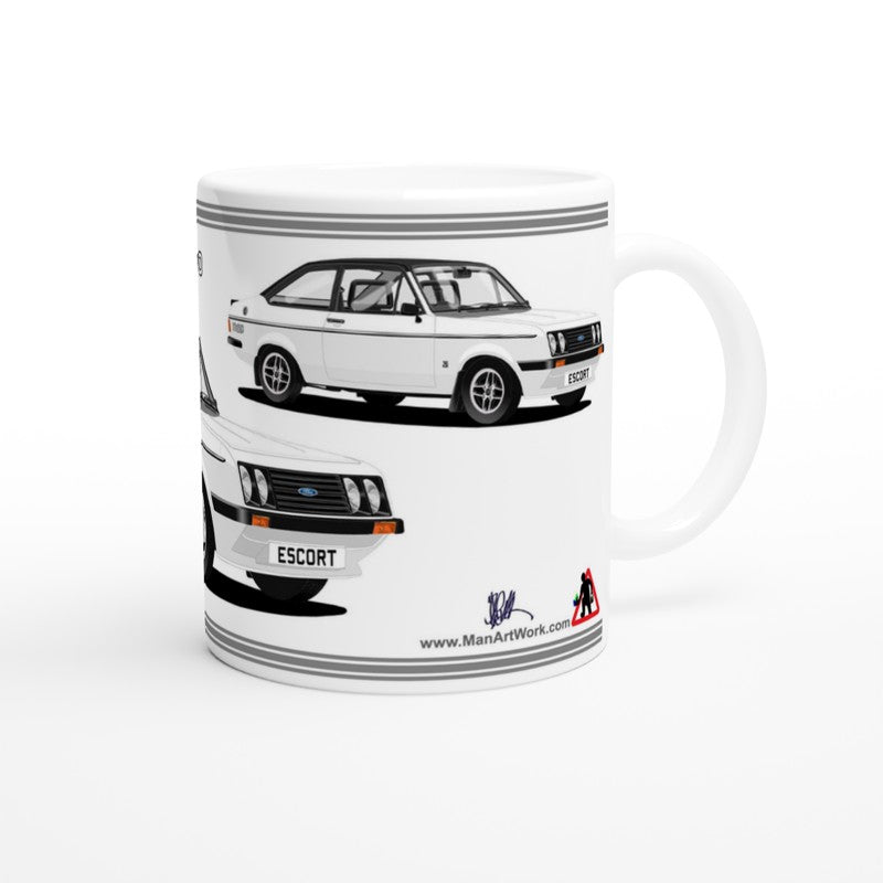 Ford Escort Mk2 RS2000  Mug (White Car) Mug