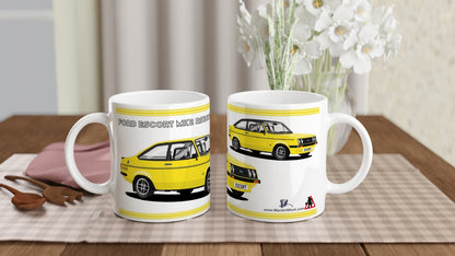 Ford Escort Mk2 RS2000  Mug (Yellow Car) Mug
