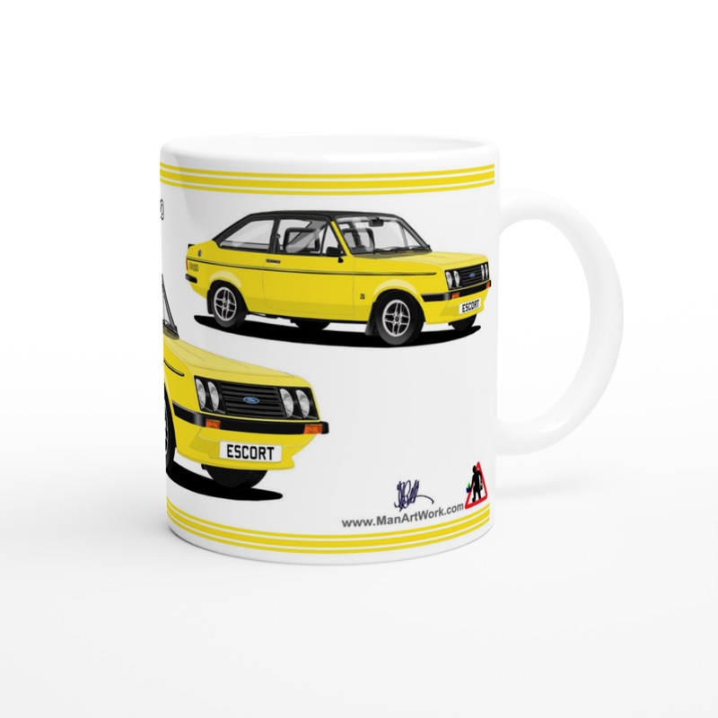 Ford Escort Mk2 RS2000  Mug (Yellow Car) Mug