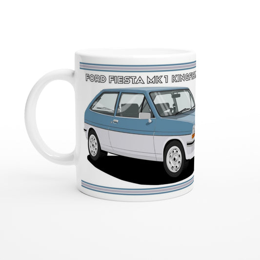 Ford Fiesta Mk1 Kingfisher Art Mug
