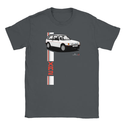 Ford Fiesta Mk2 XR2 in White with Pepperpots T Shirt