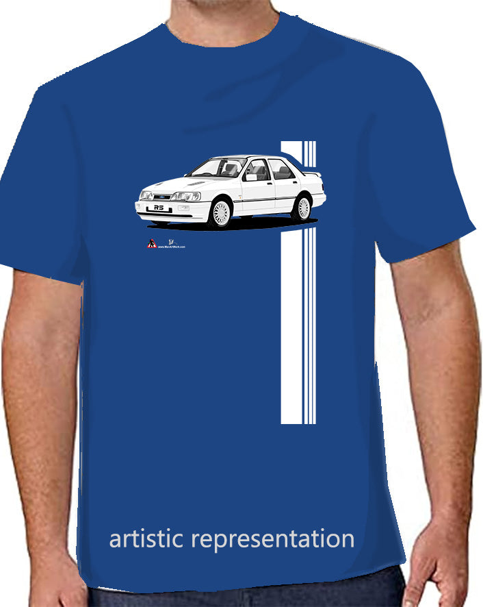 Ford Sierra Sapphire RS Cosworth 4x4 in White T Shirt