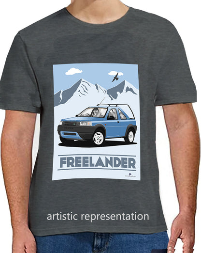 Land Rover Freelander 1 3 Door in Blue Art T Shirt