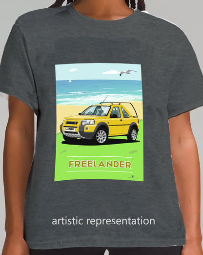Land Rover Freelander 1 (facelift) 3 Door in Yellow Art T Shirt