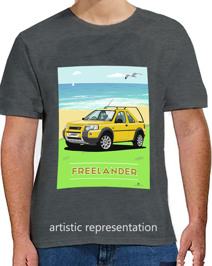 Land Rover Freelander 1 (facelift) 3 Door in Yellow Art T Shirt