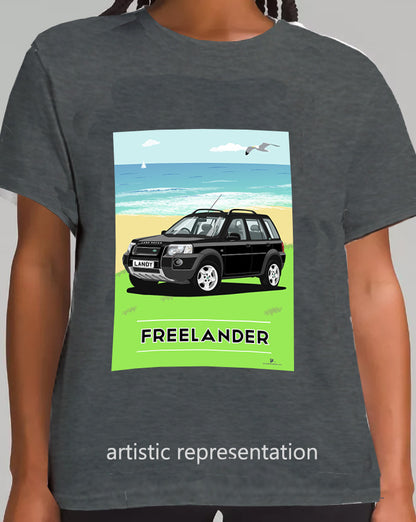 Land Rover Freelander 1 (facelift) 5 Door in Black Art T Shirt