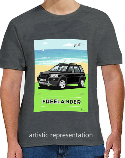 Land Rover Freelander 1 (facelift) 5 Door in Black Art T Shirt