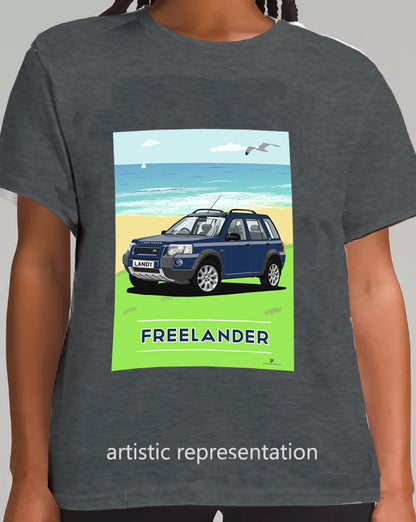 Land Rover Freelander 1 (facelift) 5 Door in Dark-Blue Art T Shirt
