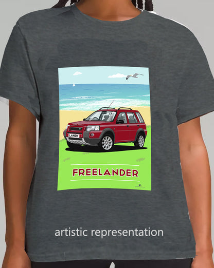 Land Rover Freelander 1 (facelift) 5 Door in Red Art T Shirt