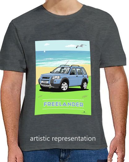 Land Rover Freelander 1 (facelift) 5 Door in Light Blue Art T Shirt