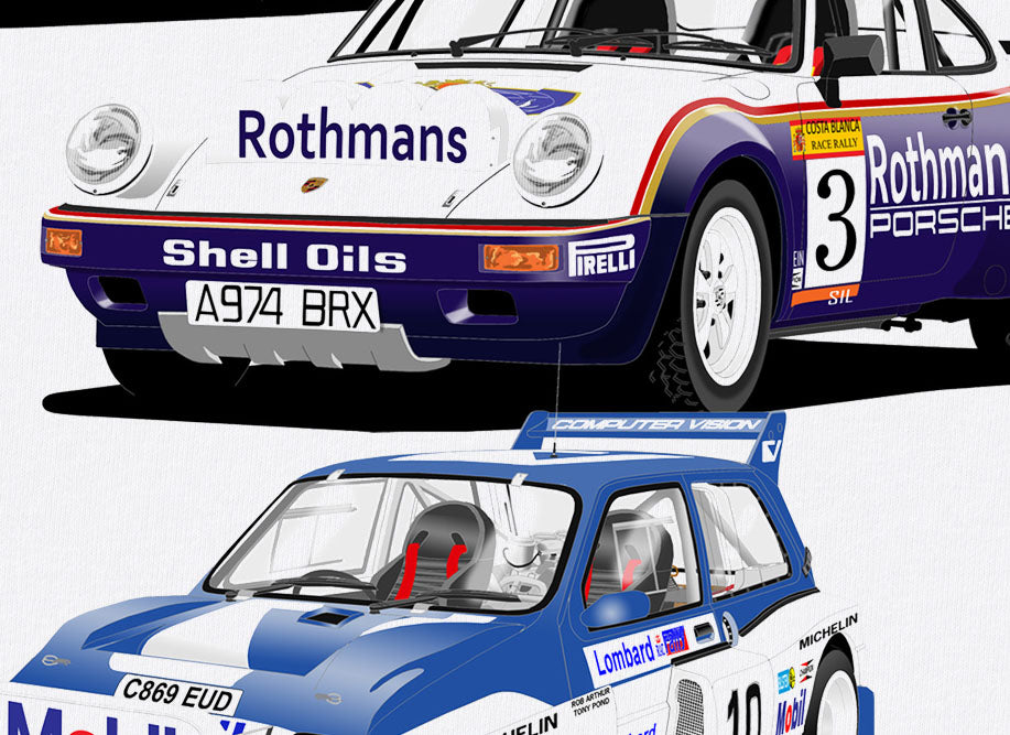 Group B Rally Art T Shirt Close Up