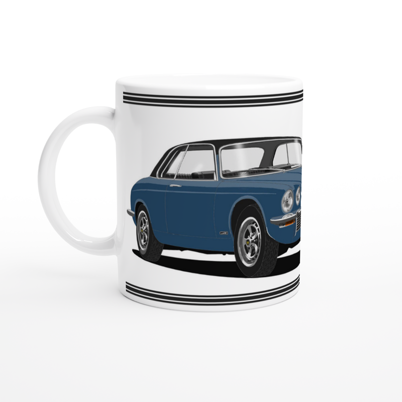 Jaguar XJ12C in Blue Art Mug