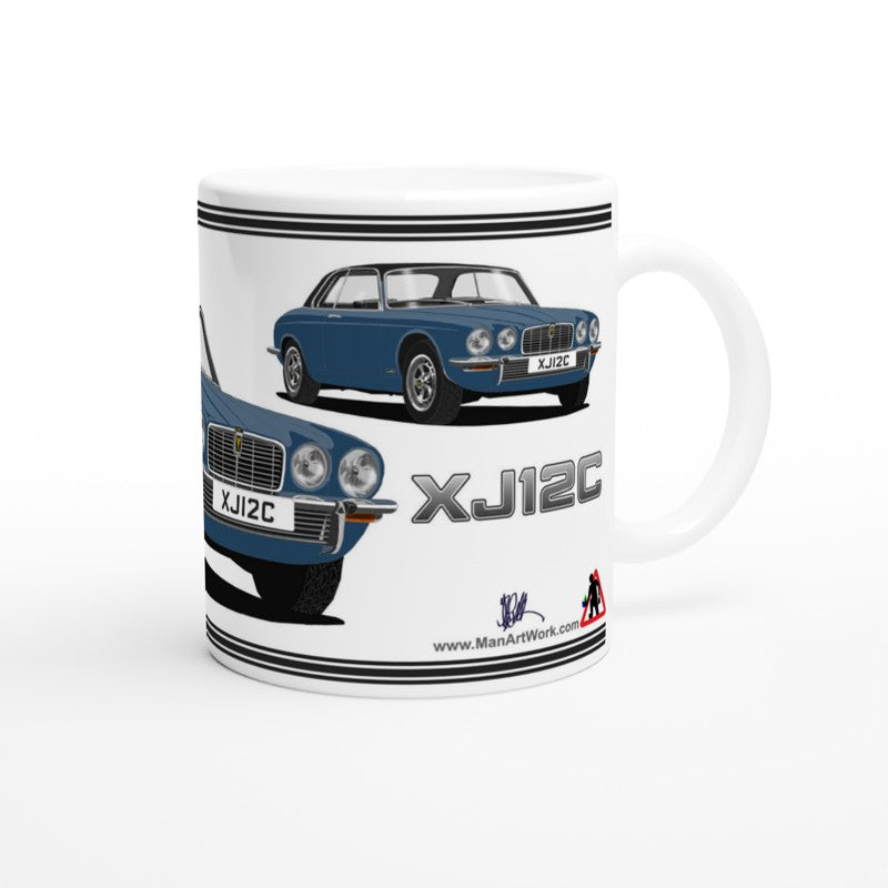 Jaguar XJ12C in Blue Art Mug