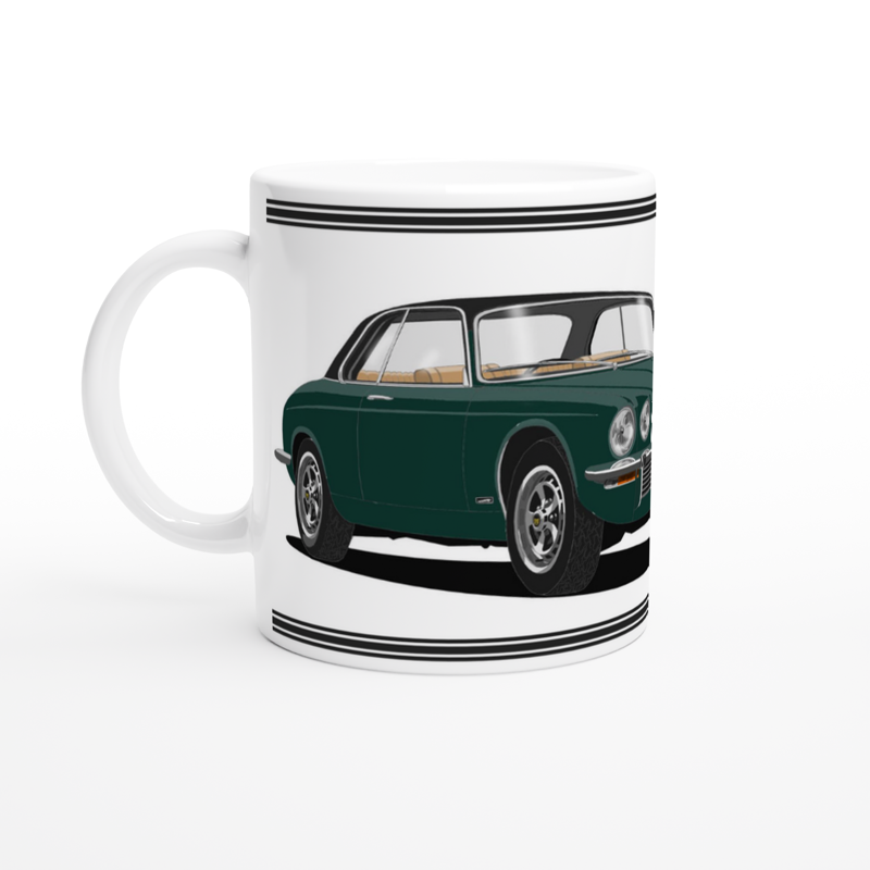 Jaguar XJ12C in Green Art Mug