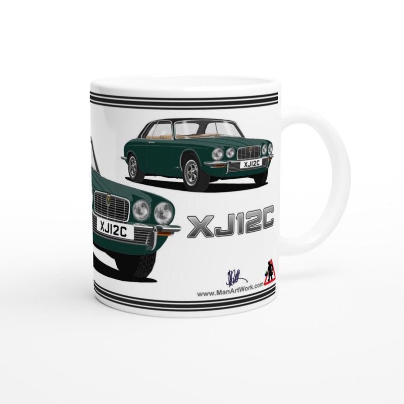 Jaguar XJ12C in Green Art Mug