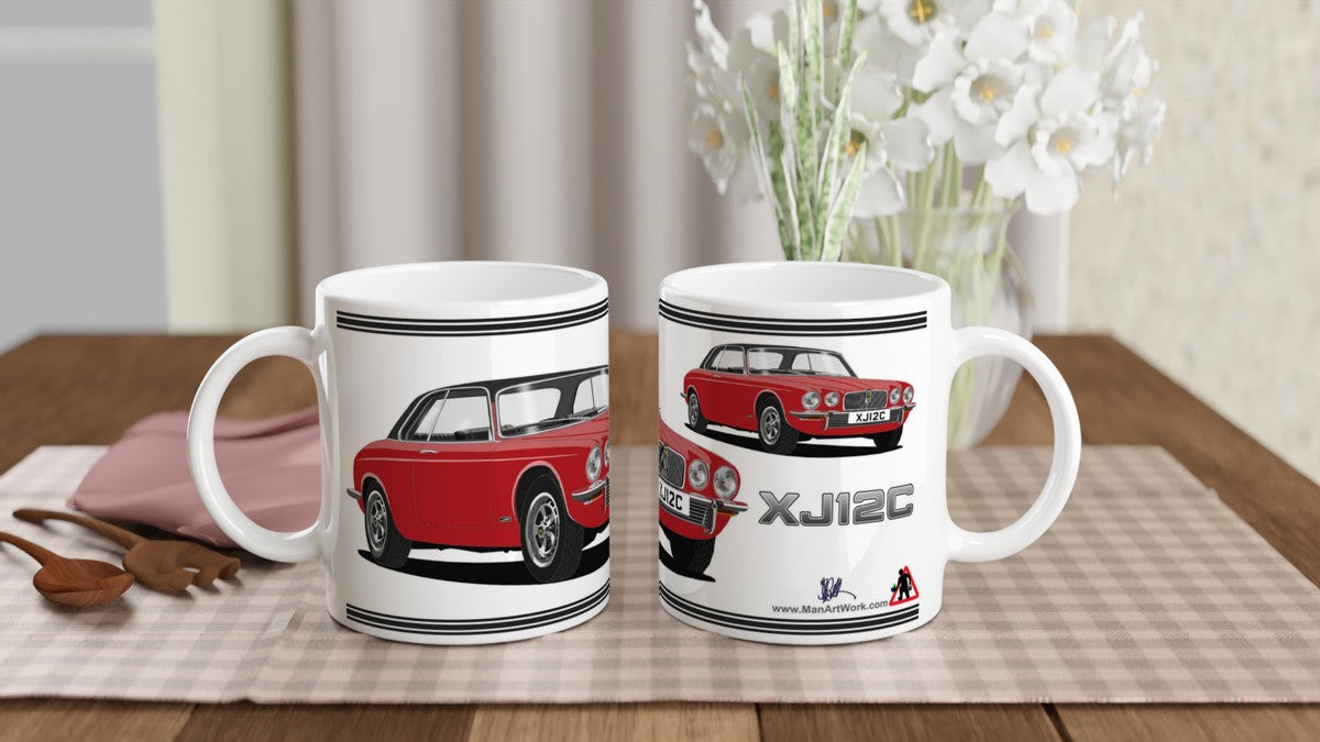 Jaguar XJ12C in Red Art Mug