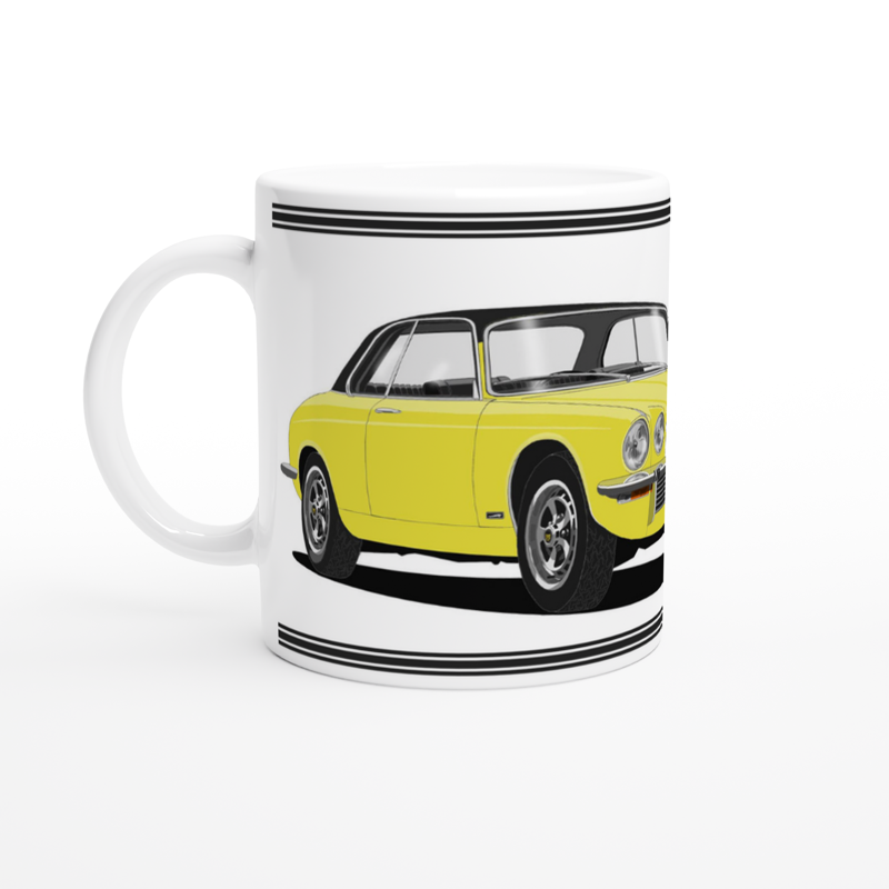 Jaguar XJ12C in Yellow Art Mug