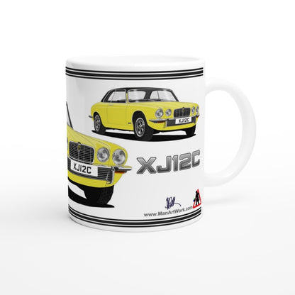 Jaguar XJ12C in Yellow Art Mug