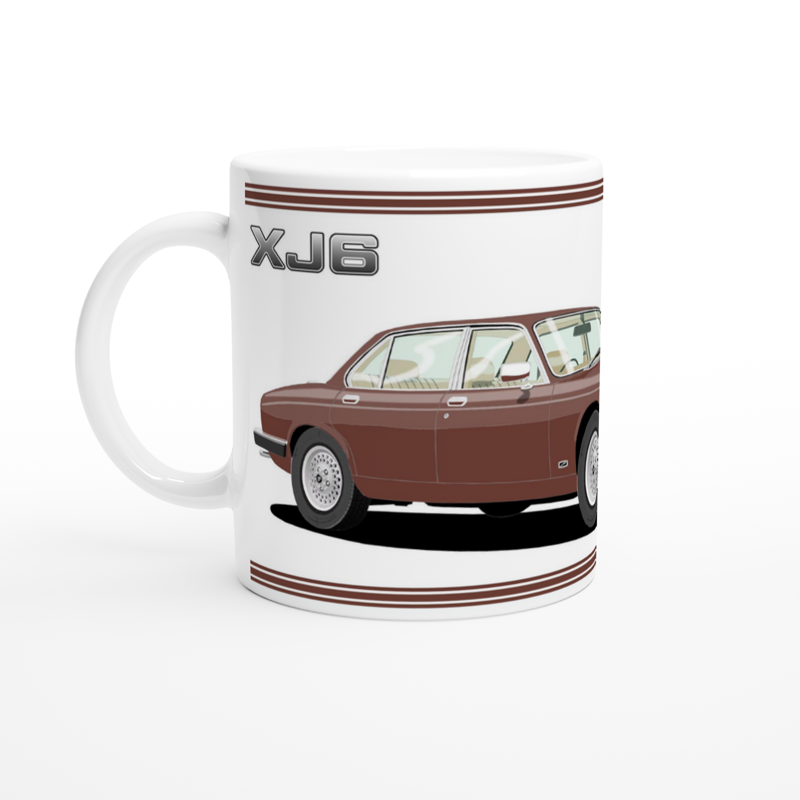 Jaguar XJ6 Mk3 in Brown Art Mug