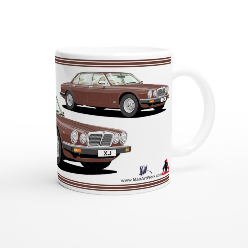 Jaguar XJ6 Mk3 in Brown Art Mug