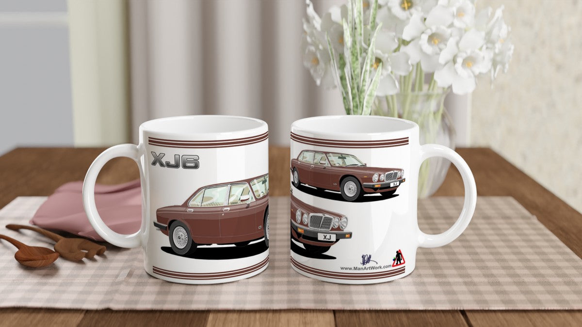 Jaguar XJ6 Mk3 in Brown Art Mug