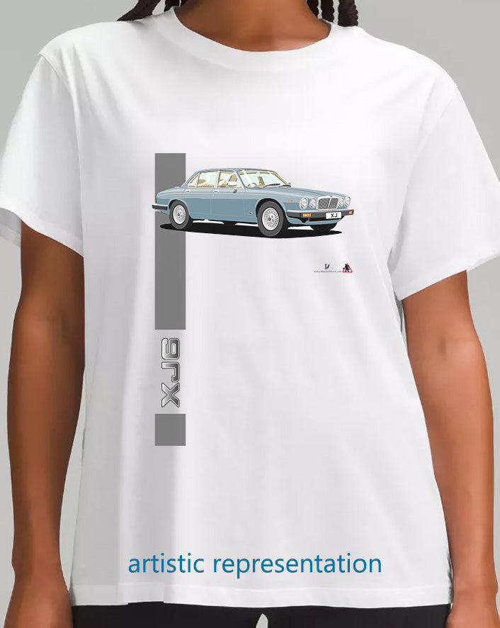 Jaguar XJ6 Mk3 in Light Blue T Shirt