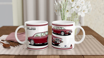 Jaguar XJ6 Mk3 in Red Art Mug