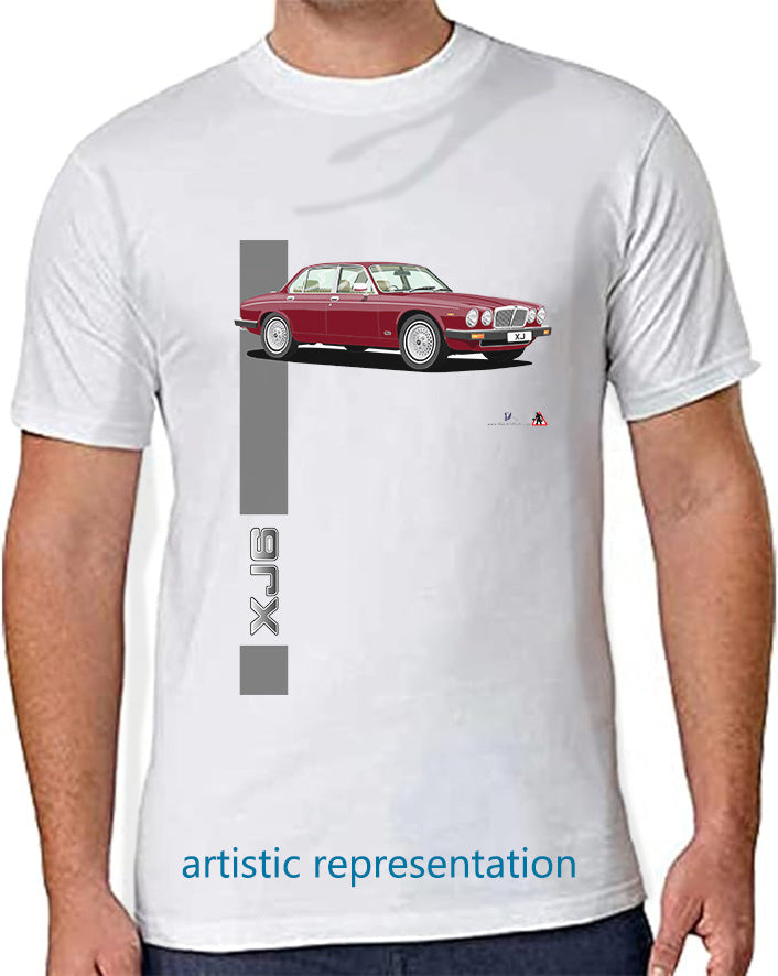 Jaguar XJ6 Mk3 in Red T Shirt