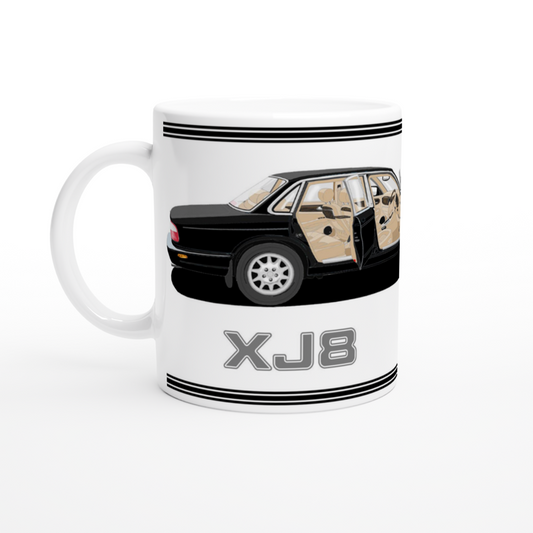 Jaguar XJ8 in Black Art Mug