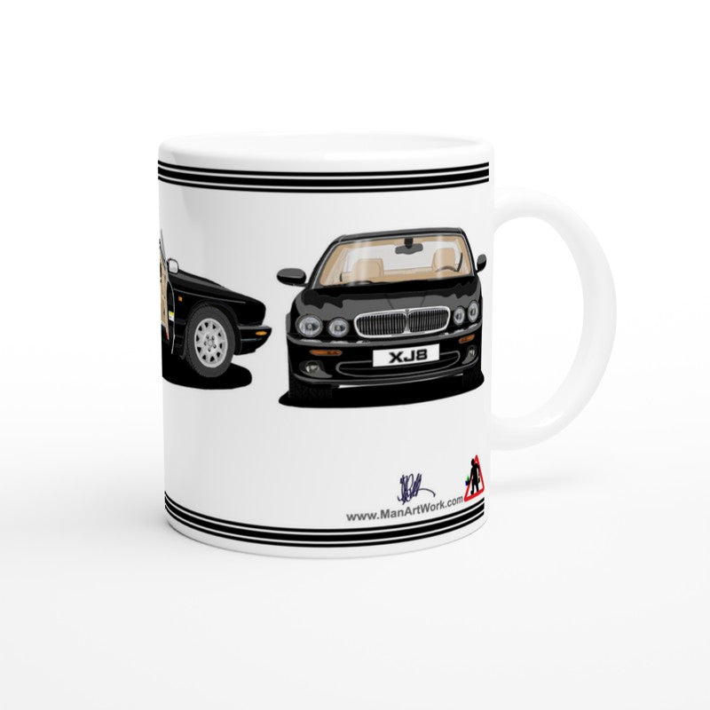 Jaguar XJ8 in Black Art Mug