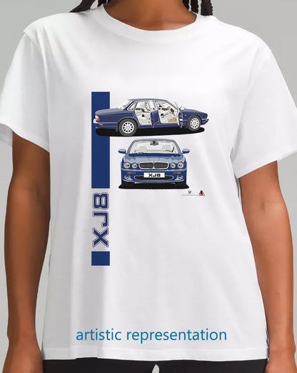 Jaguar XJ8 in Blue T Shirt