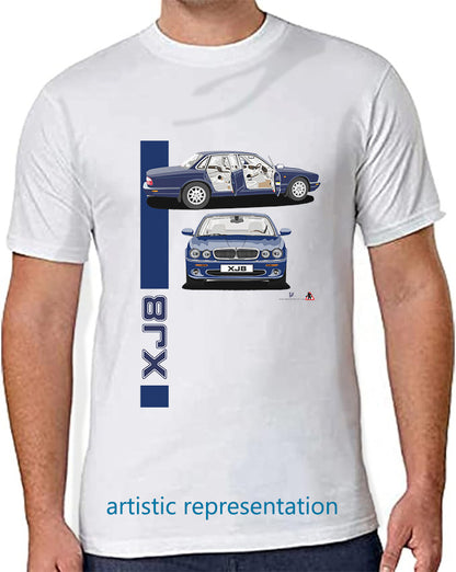 Jaguar XJ8 in Blue T Shirt